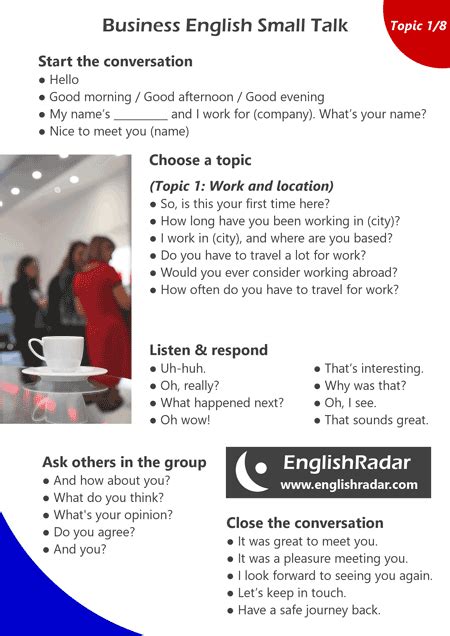 Business English Small Talk Phrases Englishradar