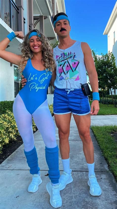 halloween 2021🎃 the 80s fitness couple 80s party outfits 80s theme party outfits 80s theme