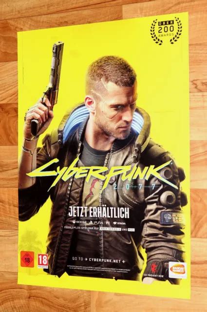 Cyberpunk 2077 Rare German Game Store Promo Poster Ps4 Ps5 Xbox One 11176 Picclick