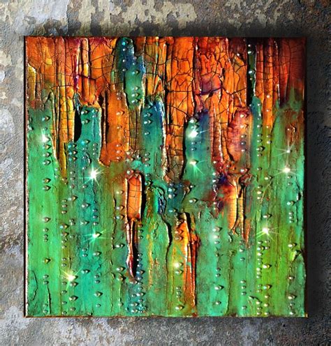 Abstract Painting Mixed Media Canvas Called Em Artfinder