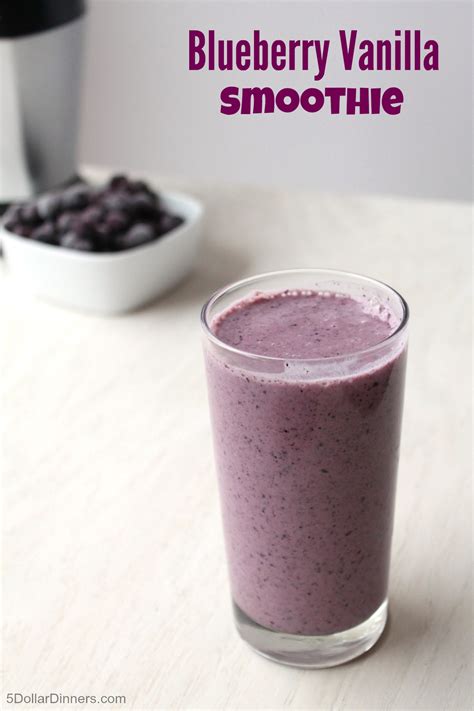 Blueberry Vanilla Smoothie 5 Dinners Budget Recipes Meal Plans