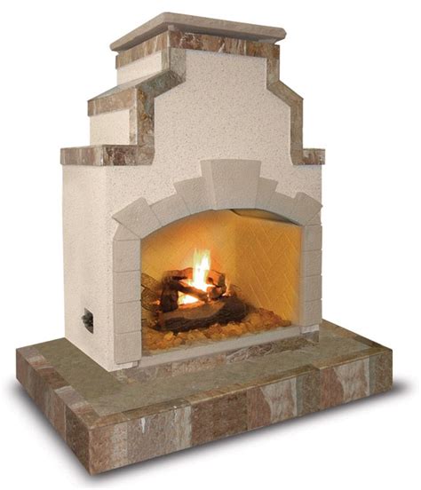 Building your own outdoor gas fireplace out of concrete will save you time and money. Cal Flame 48-Inch Stucco Finish Propane Natural Gas ...