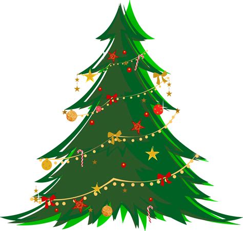 Christmas Tree Clip Art Large Transparent Green Christmas Tree With