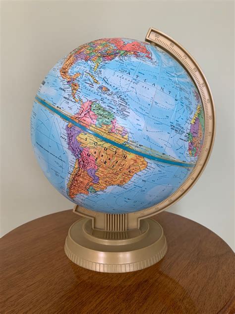 Vintage Small World Globe Replogle World Scholar Series 9 Etsy In