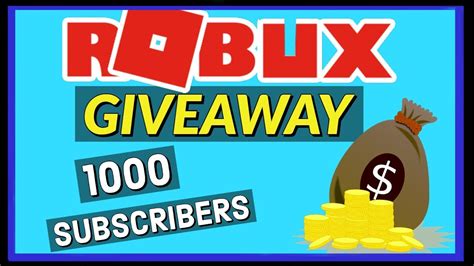 Robux Giveaway 1000 Subscribers Youtube