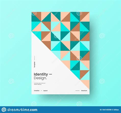 Vector A4 Vertical Orientation Front Page Mock Up Modern Corporate