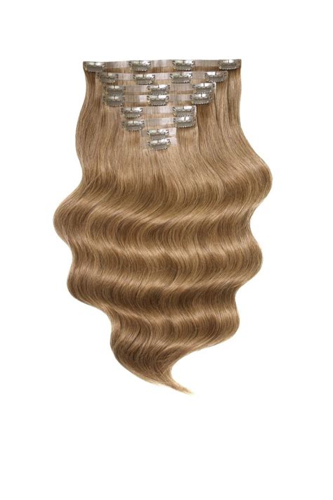 Chestnut Elegant 14 Silk Seamless Clip In Human Hair Extensions 120g Foxy Locks