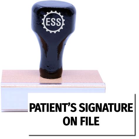 Large Patients Signature On File Rubber Stamp Medical Stamps