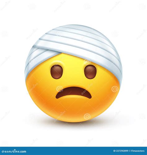 Bandaged Head Emoji Stock Vector Illustration Of Bandaged 227292899