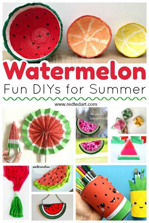 Diy Watermelon Craft Ideas Red Ted Art Make Crafting