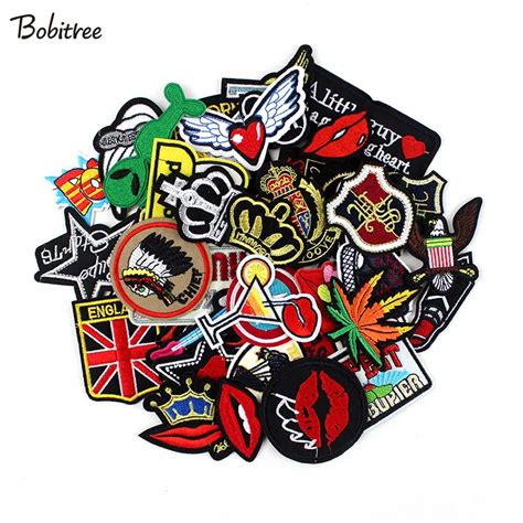 50pcs Lot Embroidery Cloth Patch Hot Iron On Patches For Clothing
