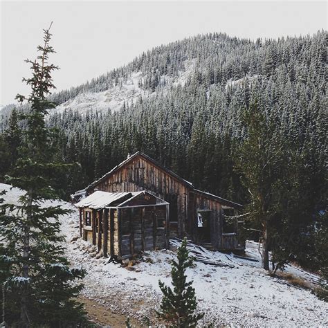 Snowy Colorado Mountain Cabin By Stocksy Contributor Kevin Russ