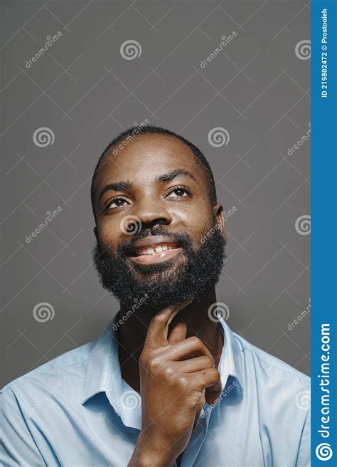 Close Up Portrait Of A Handsome Young Black Man Stock Photo Image Of
