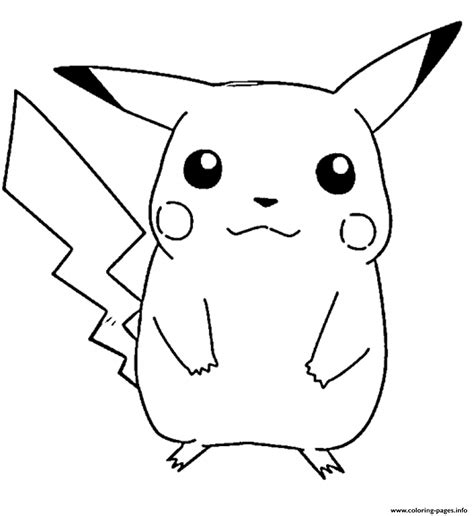 This animation character only has 4 colors with yellow as the dominant. Pikachu S Free46ba Coloring Pages Printable