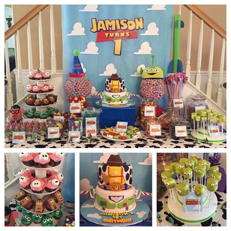 Best Of Toy Story Themed 1st Birthday Party And Description In 2020
