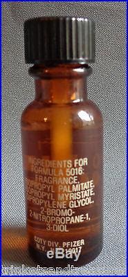 Vintage Coty Wild Musk Oil Perfume Formula 5016 Pfizer 50 Oz Amber