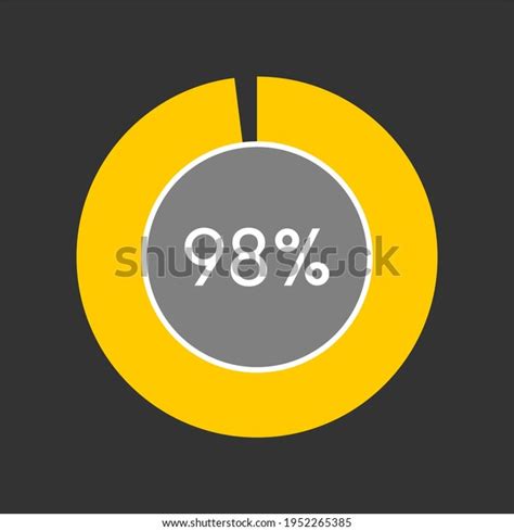 98 Percent Circle Percentage Diagram On Stock Vector Royalty Free