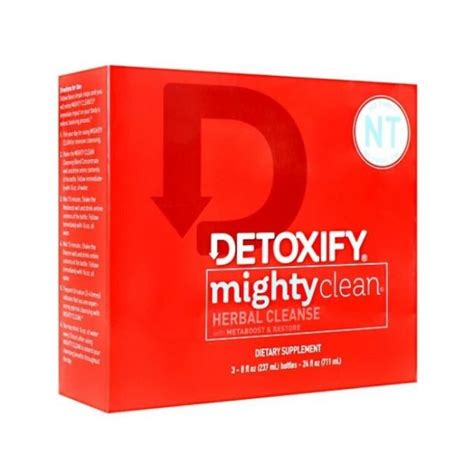 Detoxify Mighty Clean Herbal Cleanse 3 8oz Bottles Distrosource