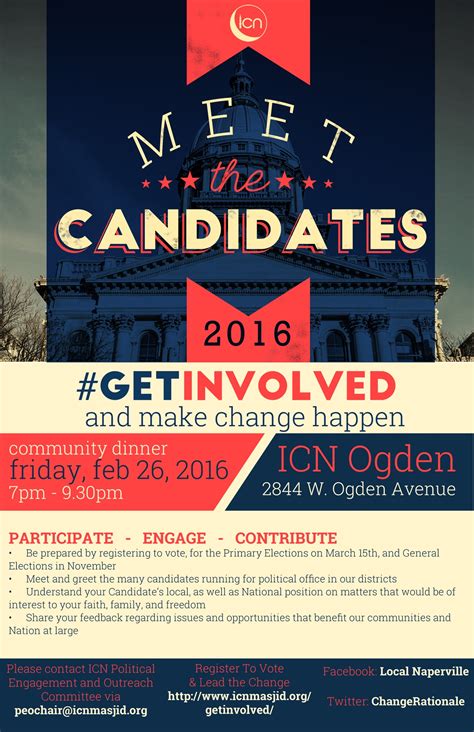 February 26th Meet The Candidates Islamic Center Of Naperville