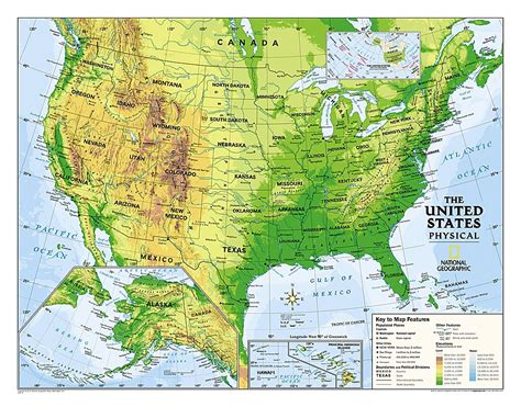 Geographical Map Of The United States Of America Us States Map