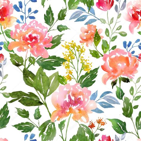 Watercolor Floral Pattern — Stock Photo © Yaskii 78599552