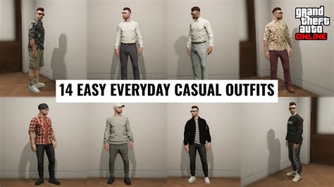 GTA Online - 14 Easy Casual Everyday Outfits - YouTube