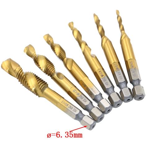 6pcsset Countersink Deburr Metric Drill Bits M3m4m5m8m6m10 Hss