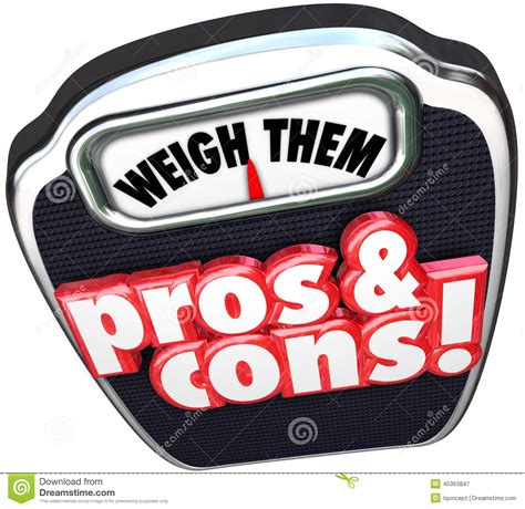 Pros Cons Weigh Benefits Risks Positives Vs Negatives