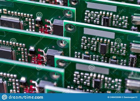 Electronics Industry Concepts Closeup Of Batch Or Line Of Ready Abs