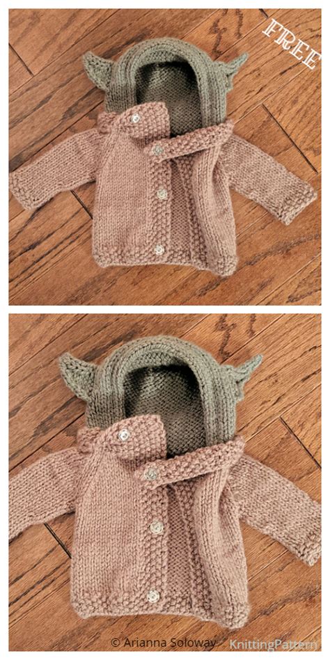 Knit Baby Yoda Jacket Free Knitting Pattern Knitting Pattern