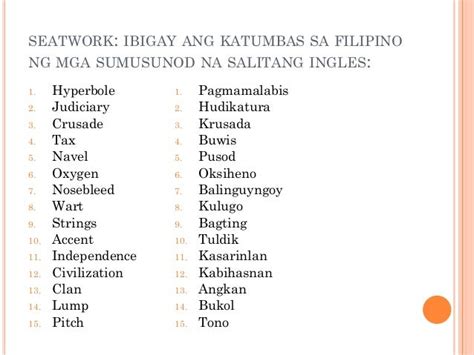 Mga Malalim Na Salitang Tagalog At Kahulugan