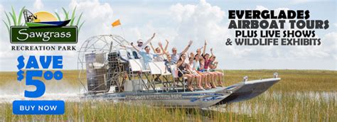 Miami Everglades Safari Park Airboat Tour Discount Coupons