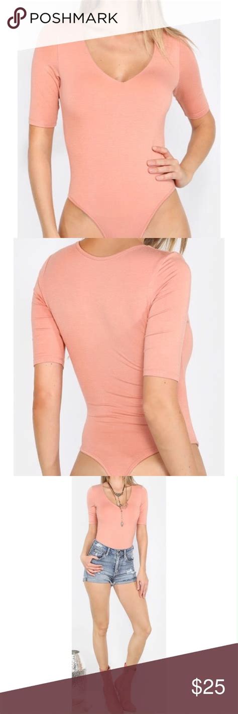 Blush V Neck Bodysuit V Neck Bodysuit Clothes Design Clothes