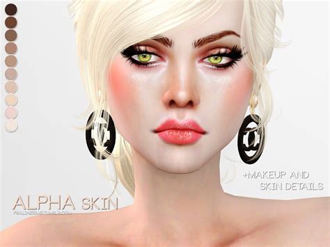 Sims 4 Ccs The Best Alpha Skin By Pralinesims