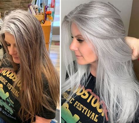 75 Women That Embraced Their Grey Roots And Look Stunning Gray Hair