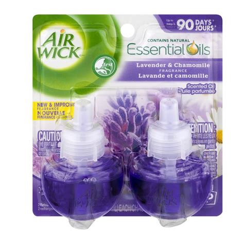 Air Wick Essential Oils Scented Oil Refills Lavender And Chamomile 067
