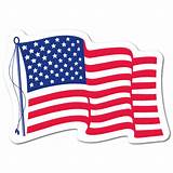 Images of Waving American Flag Stickers