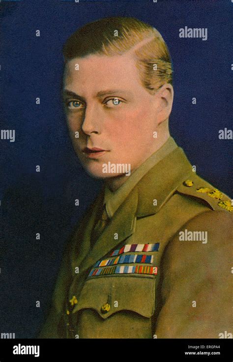 Edward Viii Prince Of Wales In Military Uniform Portrait King Of