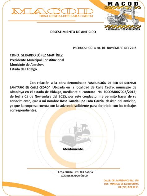 Oficios De Inicio Y Termino De Obra Pdf Gobierno