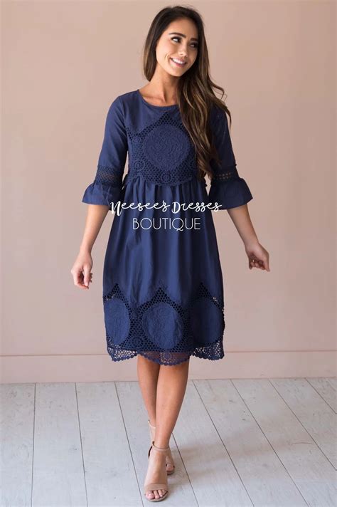 Long Sleeve And 34 Sleeve Dresses Modest Dresses Neesees Dresses