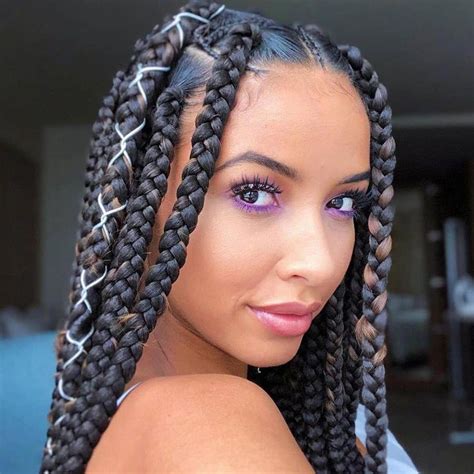 20 Easy Updos For Box Braids Fashion Style