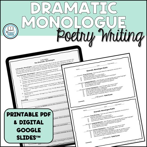 Dramatic Monologue Poetry Writing Poem Writing Form To Guide