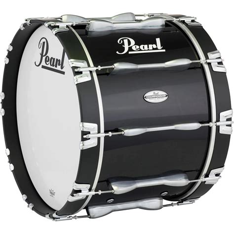 Pearl 24 X 14 In Championship Maple Marching Bass Drum Midnight Black