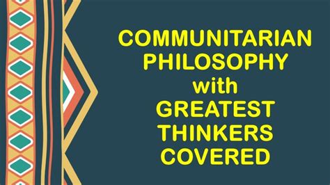 Communitarian Philosophy Thinkers Political Science Youtube