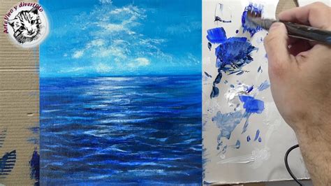 Como Pintar El Mar Con Acrilico Youtube Clases De Pintura Acrílica