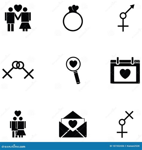 sexual icon set stock vector illustration of icons 107352436