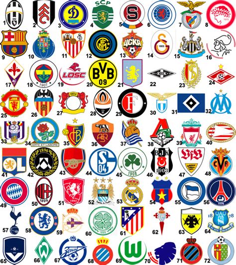 European Football Club Badges Clip Art Library
