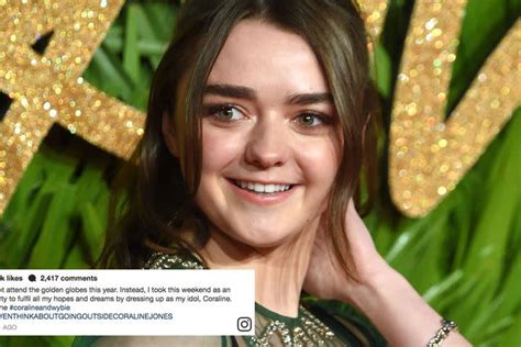 Maisie Williams Instagram Post About Not Going To The Golden Globes Is