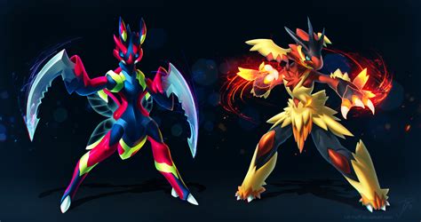Scizor And Blaziken Redesigned Psd By Cat Meff Pokemon Fusion
