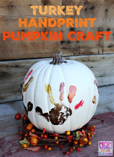 thanksgiving crafts handprint turkey pumpkin keepsake